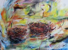 Hnízda, olej na plátně, 105 x 85cm, 2014 cena 18 000Kč