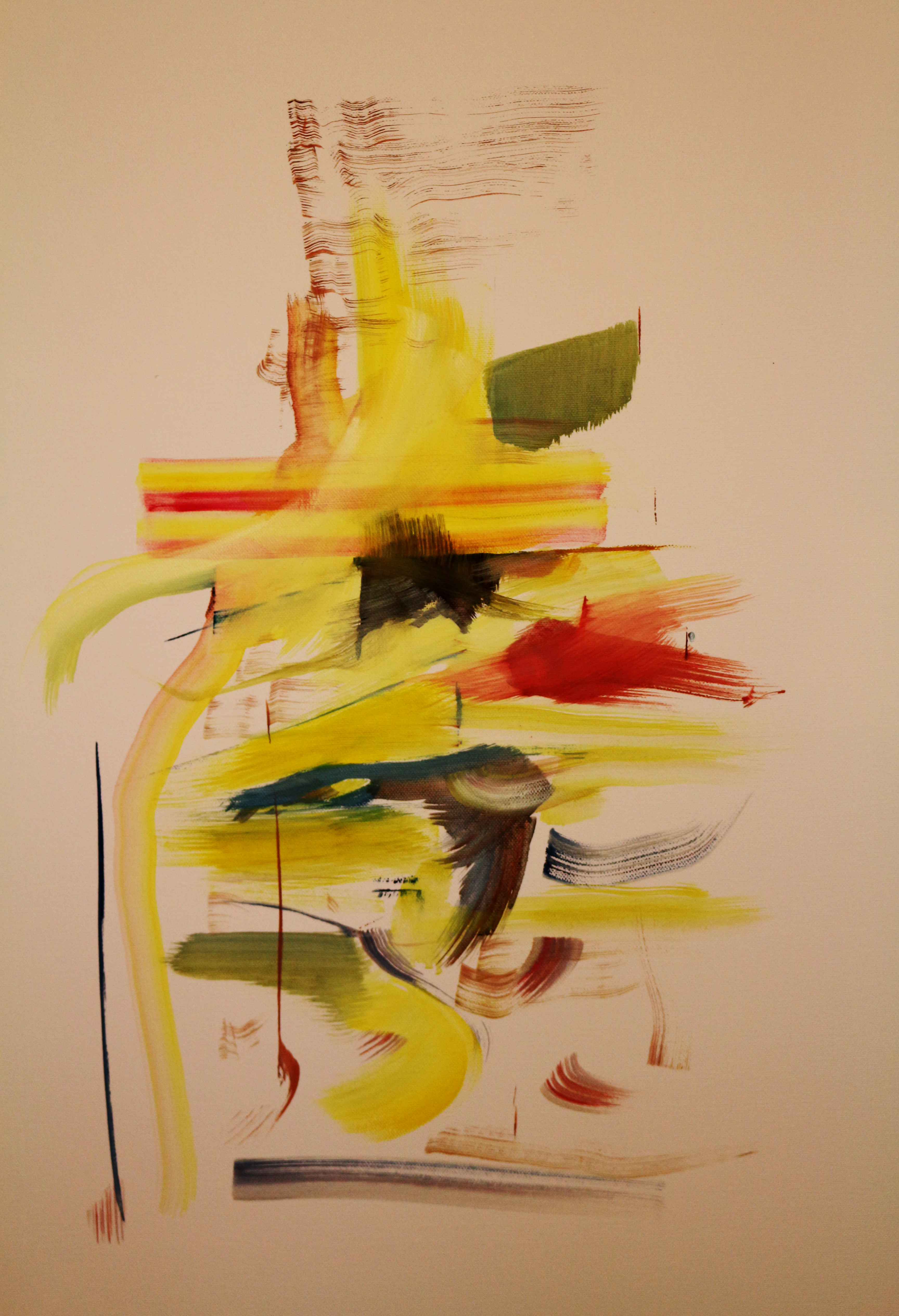 Žlutý, ikej na plátně, 70 x 50 cm, rok 2014